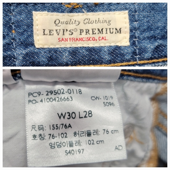LEVI'S 501 WOMENS JEANS, DISTRESSED, SIZE 30W 28L - Picture 7 of 10